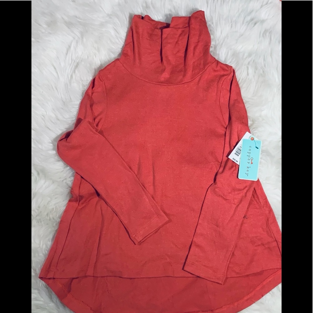 Loose long sleeve turtleneck top